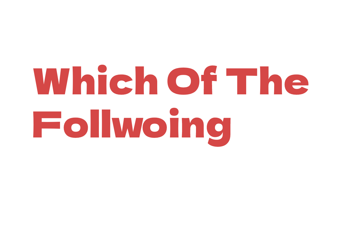 Which of the following